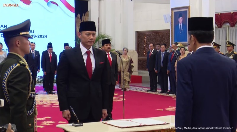 Dilantik Presiden Jokowi jadi Menteri ATR BPN, AHY Janji lanjutkan Program Hadi Tjahjanto