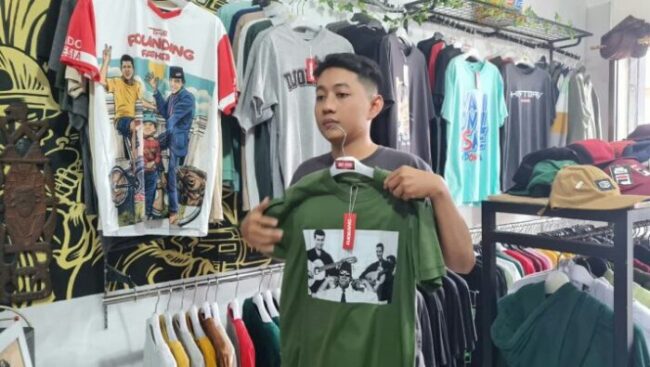 Pasca Pandemi, Kaos Djoeang Cloth Semarang Bangkit Kembali lewat Lapak Ganjar