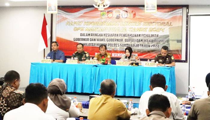 Rakor Linsek, Polres Sukoharjo Siap Gelar Operasi Mantap Praja Candi 2024