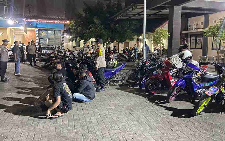 Polsek Kartasura Bubarkan Balap Liar, 26 Motor Diamankan Jadi Barang Bukti