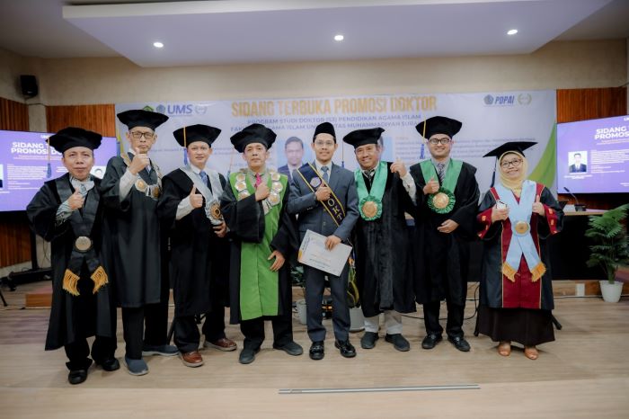 Doktor ke-62 UMS dari PAI Dikukuhkan, Riset Digital dan Islamic Smart School Jadi Sorotan