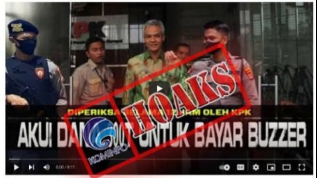 Beredar Hoaks, Ganjar Diperiksa KPK Disebut Bayar Buzzer 300 T untuk Serang Anies