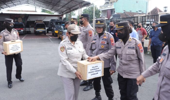 Ikut Berduka, Polres Sukoharjo Sholat Ghaib dan Galang Dana untuk Korban Gempa Cianjur
